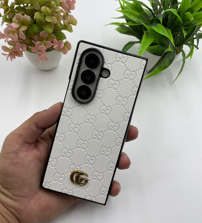 Luxury Black Leather Case for Galaxy Z Fold – Elegant Protection